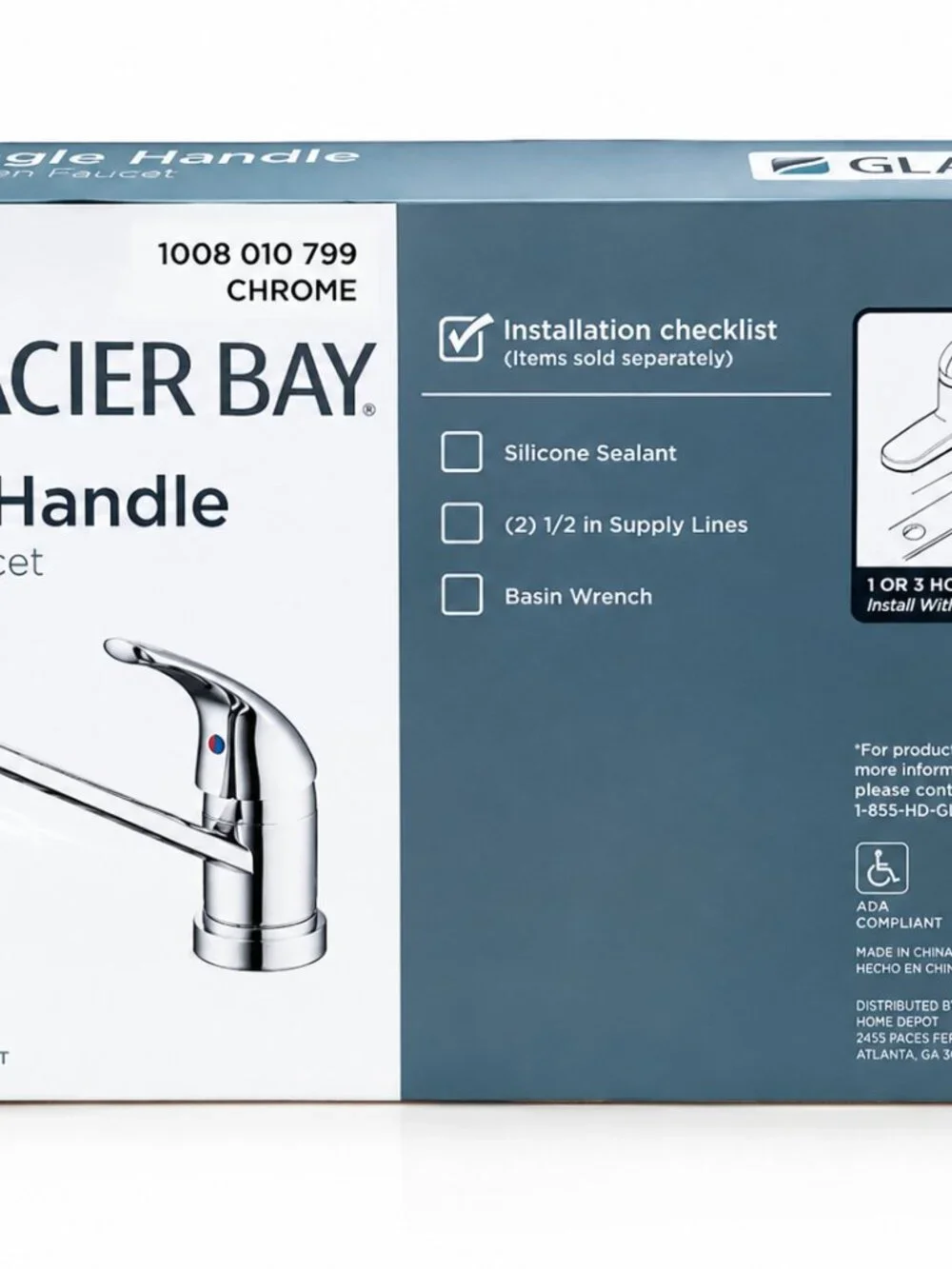 Glacier Bay Kitchen Faucet Single Handle